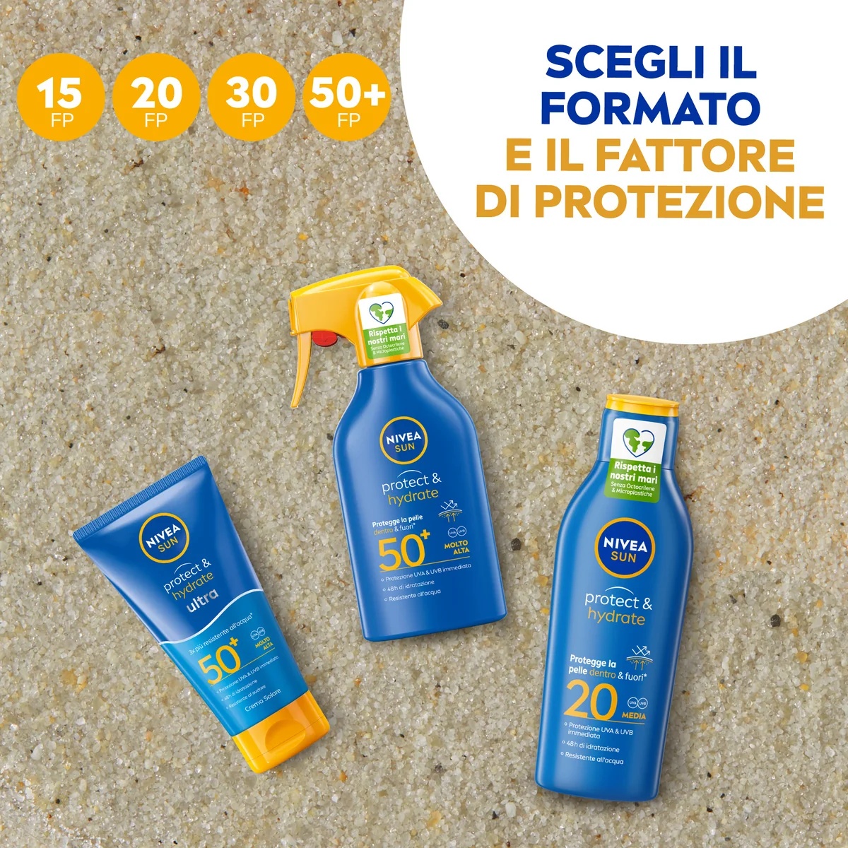 NIVEA Sun Protect & Hydrate LSF 30 270 ml Feuchtigkeitsspendender Sonnenschutz