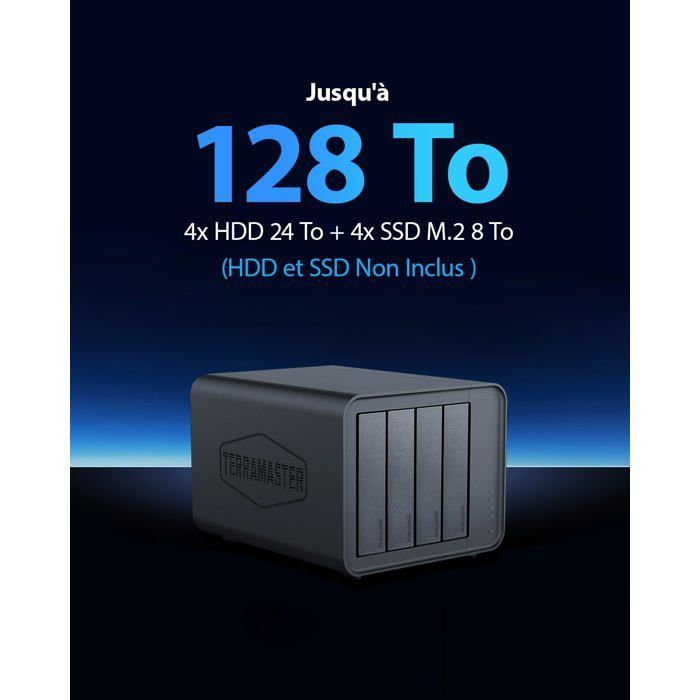 TERRAMASTER D8 Box ibrido a 8 alloggiamenti per HDD/NVMe, USB 3.2 Gen2 10Gbps, RAID 0/1/JBOD + Modalità esclusive (senza dischi)