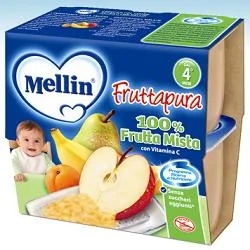 MELLIN Mellin Fruttapura Fruta Mista 4 X 100 G Comida para Bebé