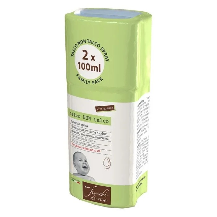 Flocons de riz Flocons de riz Lot de 2 Spray de talc 2 x 100 ml Spray corporel