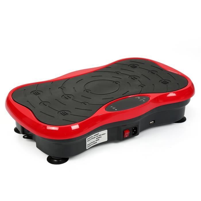 Plataforma vibratoria - LAIZERE - Plataforma vibratoria de fitness con pantalla LCD y Bluetooth + USB
