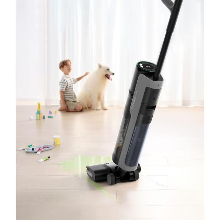 Dreame H12 Pro Aspirapolvere intelligente senza fili per solidi e liquidi, con spazzola autopulente, schermo LED e serbatoio dell'acqua da 900 ml.