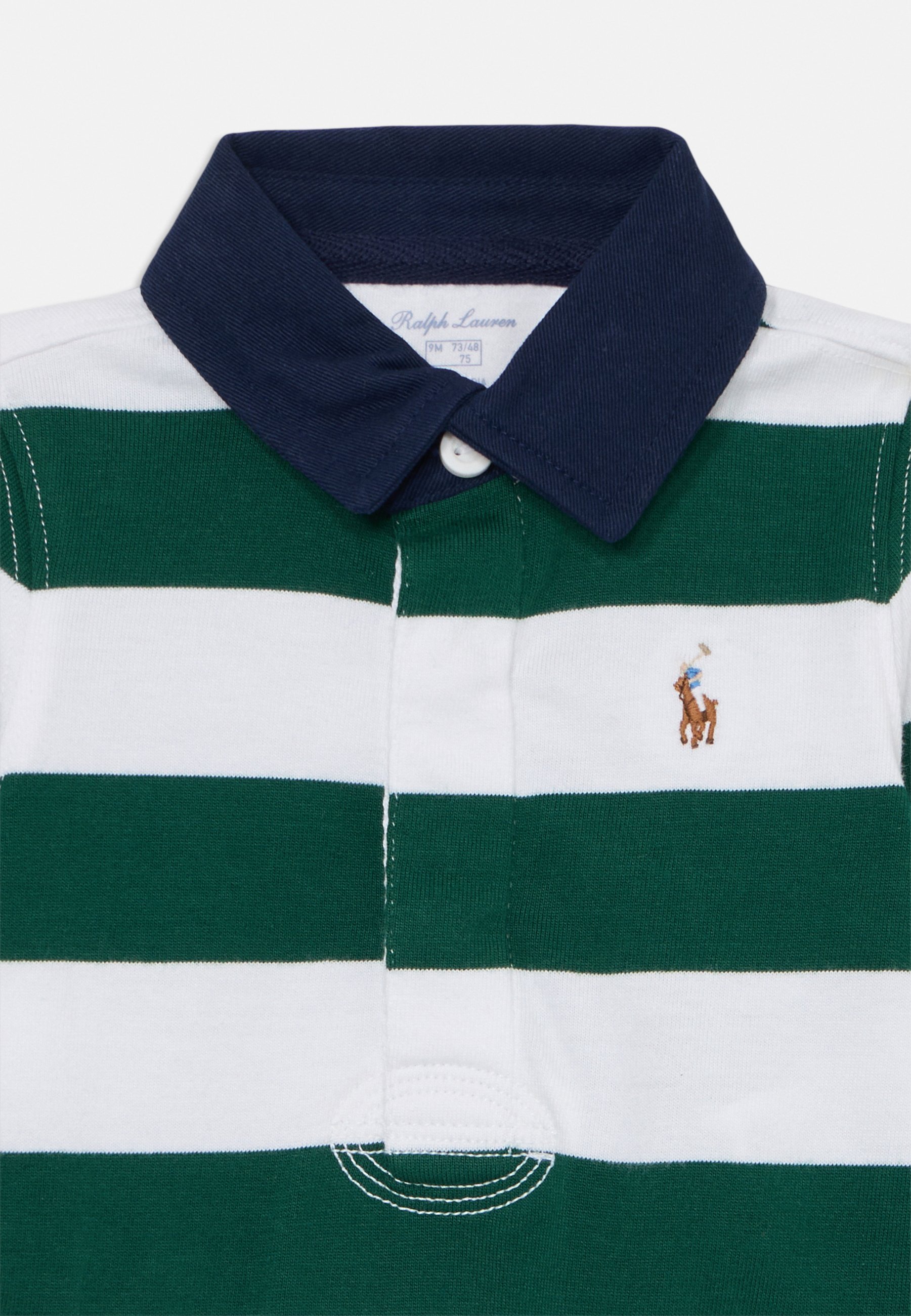 Combinaison de rugby en coton rayé Polo Ralph Lauren - Vert forêt