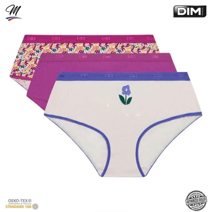 Paquete de 3 calzoncillos bóxer elásticos de algodón con diseño original 'Les Pockets de Dim' - DIM/2/D4C20/ARP/VIVA/03