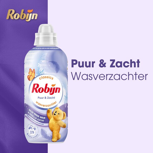 Amaciante de roupas Robijn Classics Pure & Soft<br>4 x 780ml, 156 lavagens
