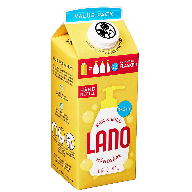 Lano håndsåpe 750 ml refill Lano