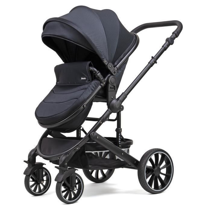 Pixini Kalani 3-in-1 Stroller - Up to 22 kg - Stroller, Carrycot, Car Seat, Bag and Numerous Accessories - Black