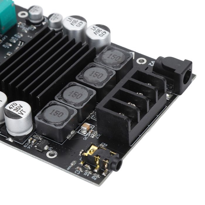 Πλακέτα ενισχυτή Bluetooth OMABETA 2x100W HiFi ενισχυτής με έλεγχο μπάσων και πρίμων TPA3116D2 Είσοδοι AUX DC12-24