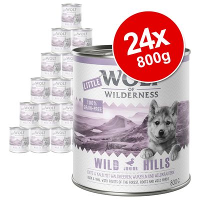 Paquete de ahorro Little Wolf of Wilderness 24 x 800 g