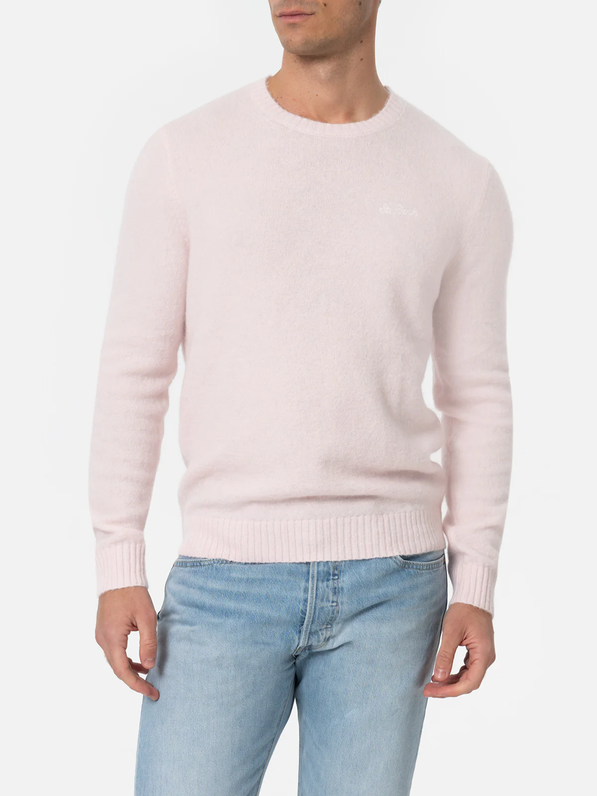 Regent herentrui met ronde hals, roze stretch