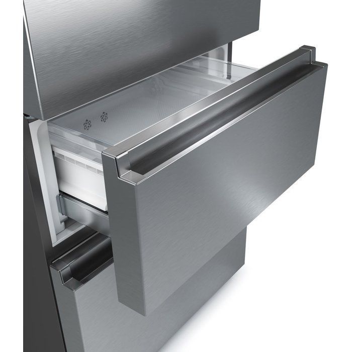 Réfrigérateur combiné - HISENSE - RT641N4AIE1 - Mulitportes - 493 L - Classe E - 70,4 x 69,4 x 200 cm - Inox