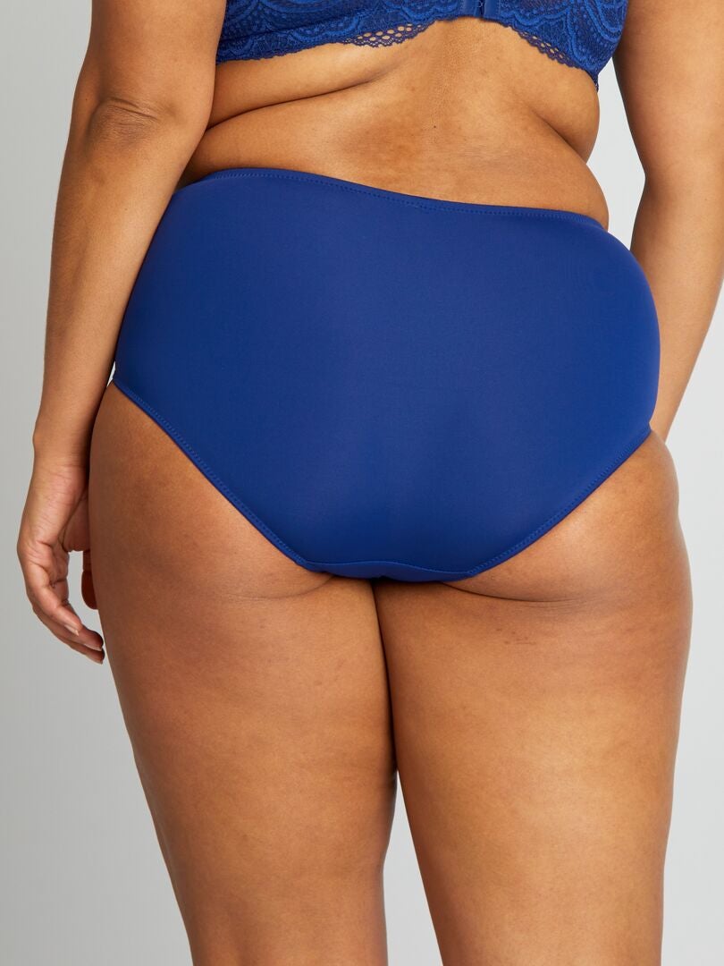 Effen kanten slipje - BLAUW