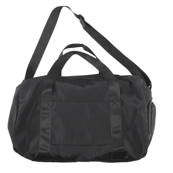 Bolsa deportiva negra de 49 cm con múltiples compartimentos.