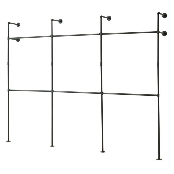 Appendiabiti da parete Kenävatka, 222 x 296 x 31 cm, nero
