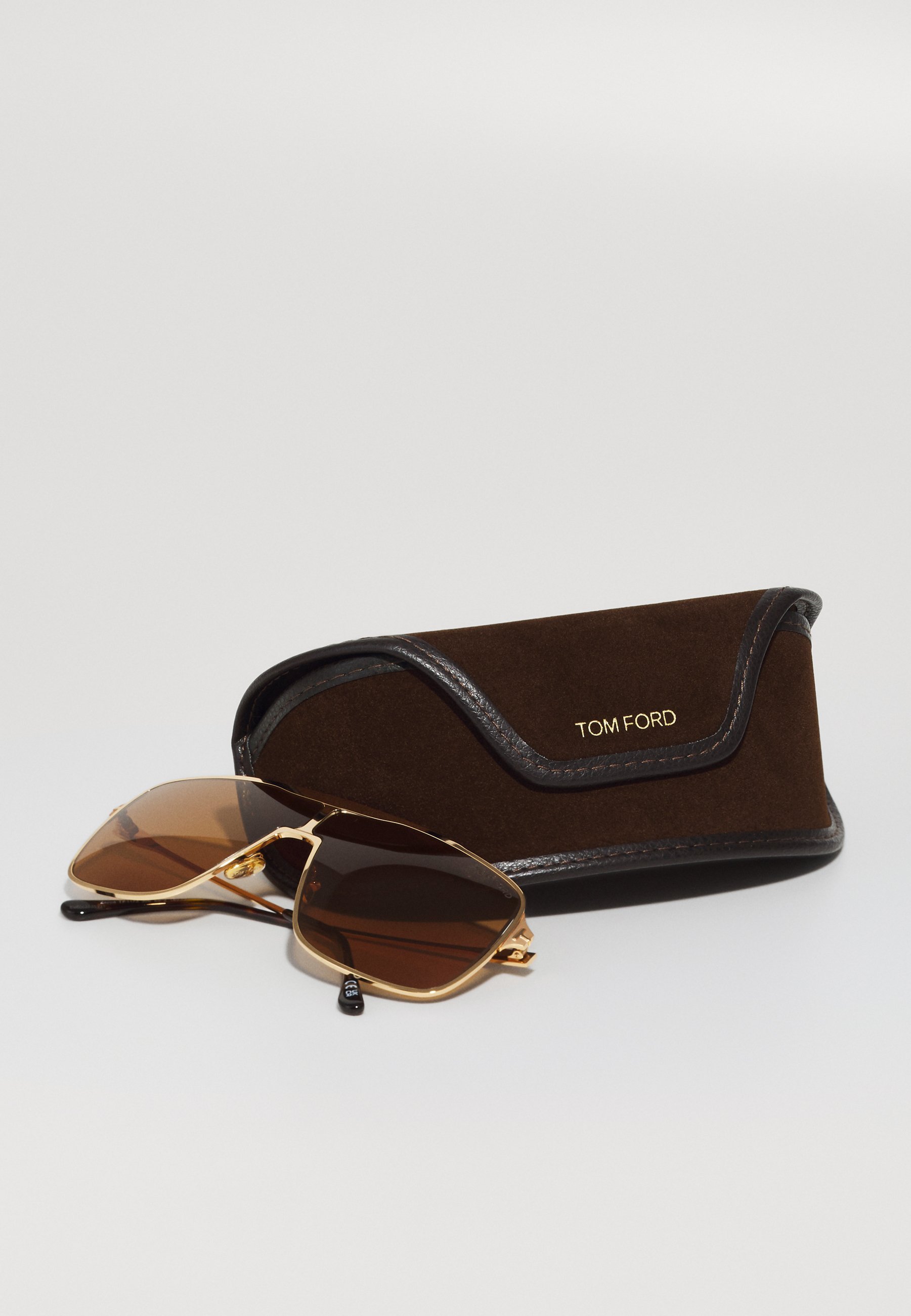 Tom Ford ZAPPA - Zonnebril - glanzend diep goudkleurig/bruin