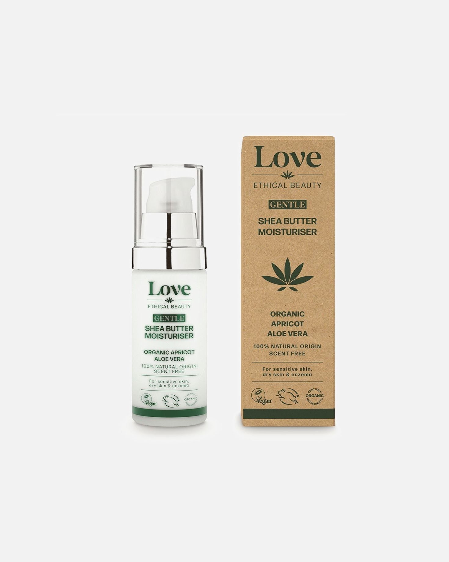„Love Ethical Beauty“ veido kremas su švelniu taukmedžio sviestu – 30 ml