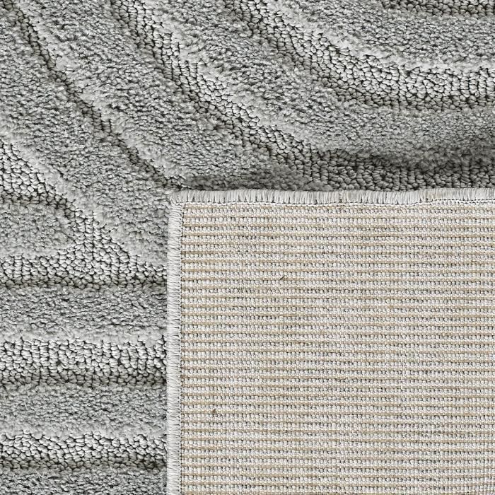 Tapis - SIMPEX - 3D - Doux - Moelleux - 160 x 230 cm - Argent - Scandinave