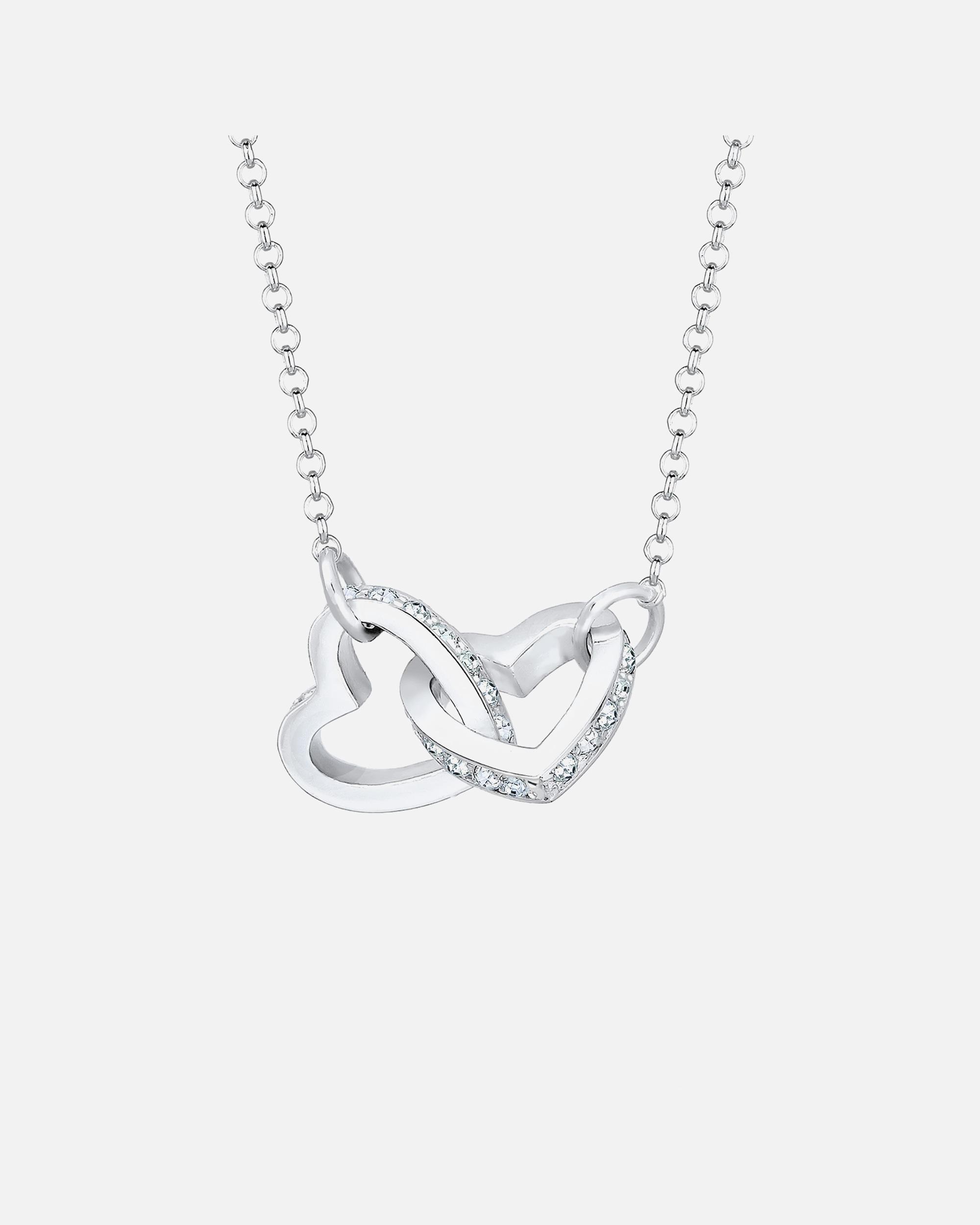 Elli Femmes Cœur Connecté avec cristaux en argent sterling 925