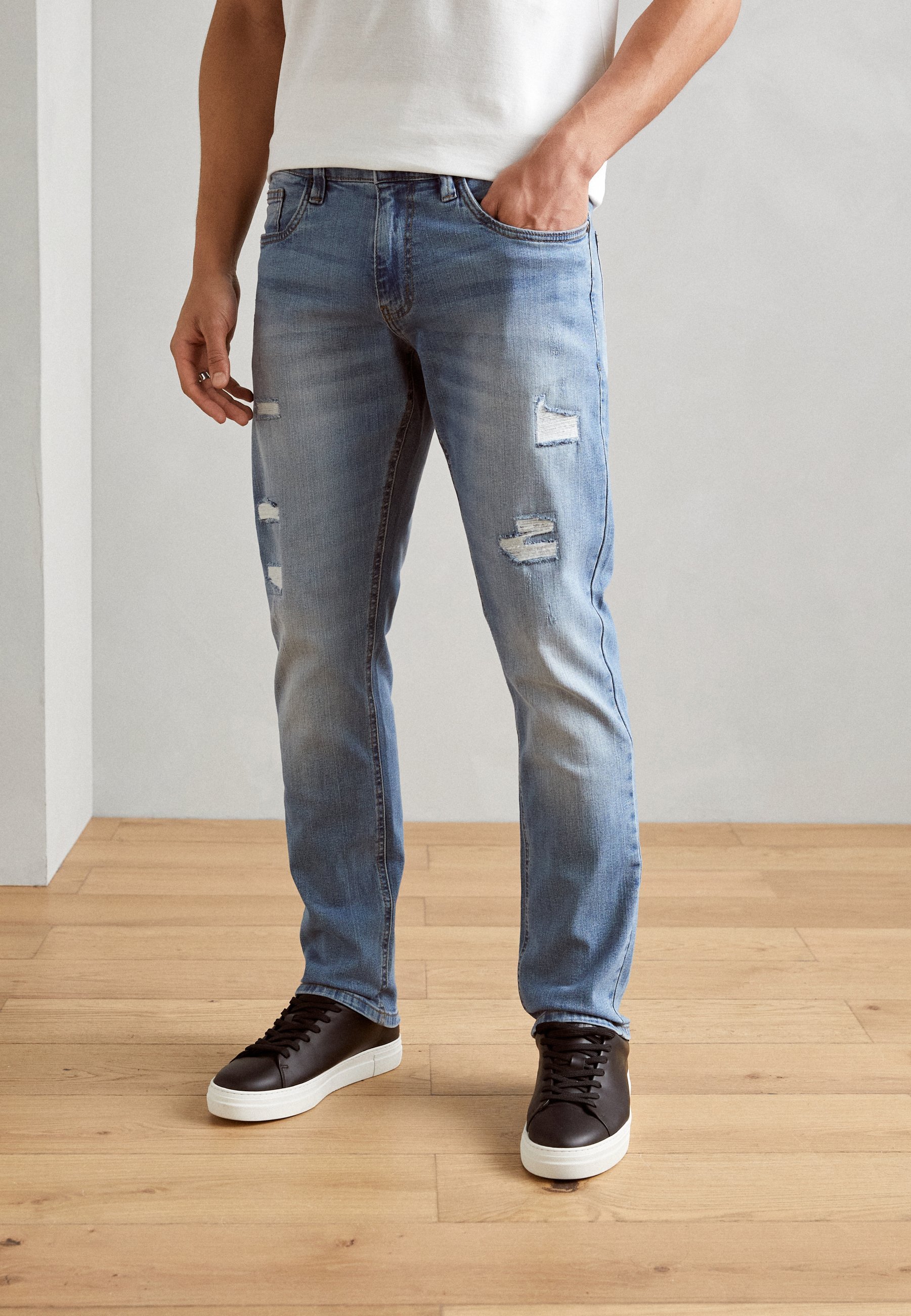 INDICODE JEANS Slim-Fit-Jeans – blaue Waschung