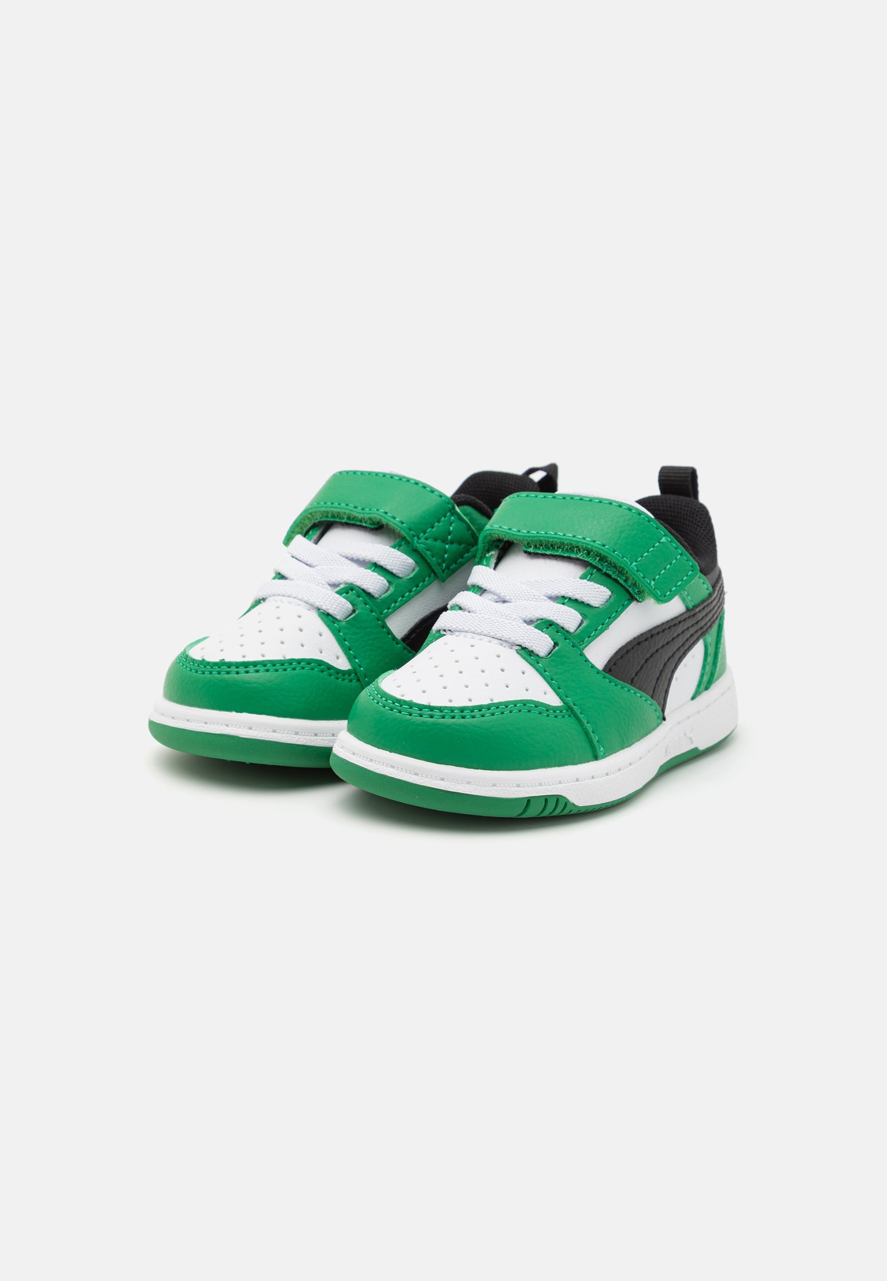 Puma REBOUND - Babyschoenen - wit/zwart/archiefgroen