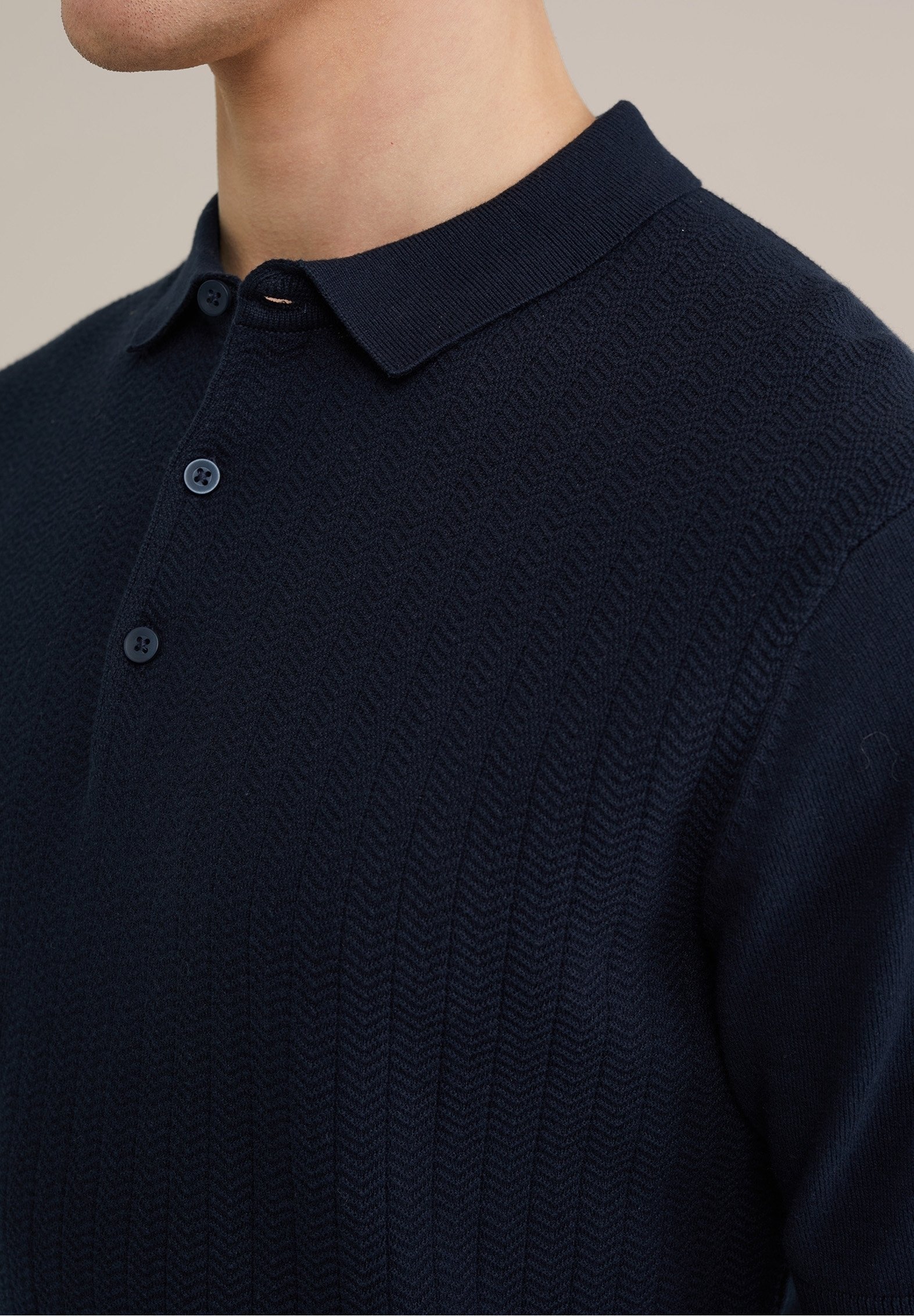 Polo WE Fashion - bleu foncé chiné