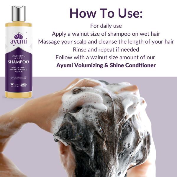 Duo shampoo e balsamo all'ibisco e curcuma di Ayumi Naturals