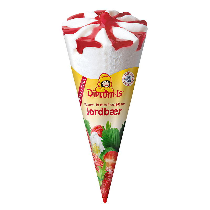 Diplomglass Kronglass Jordgubb