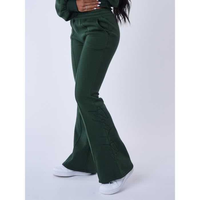 Jogging Flare Femme - PROJECT X PARIS - Vert - Fitness - Manches longues - Respirant