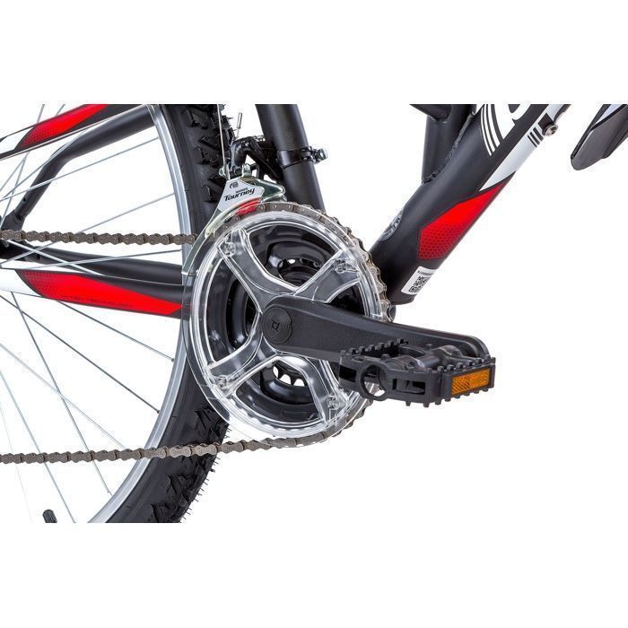 Vélo 26'' - VTT 26'' - Modèle Tout Suspendu - 18 Vitesses avec transmission Shimano & Freins V-Brake  (Garde Boues & Pompe offert)