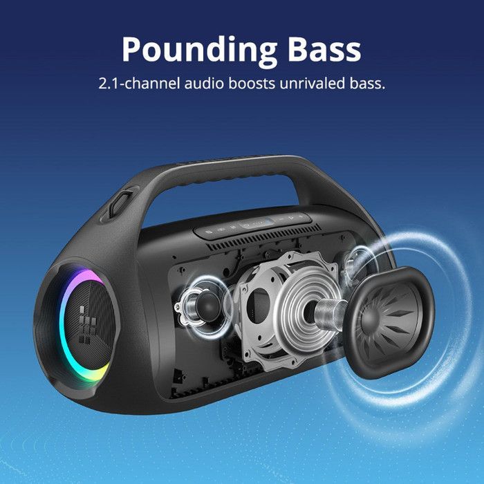 Haut-parleur Bluetooth Tronsmart Bang 2-90W-IPX6-26 heures de durée de vie-Pairage TWS-Charge RGB-USB-C-Parfait pour les fêtes