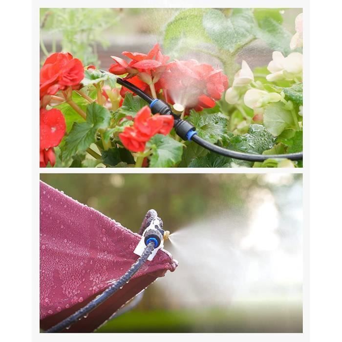 Sistema di nebulizzazione per esterni per patio, giardino, serra, trampolino, parco acquatico, 9M YYV