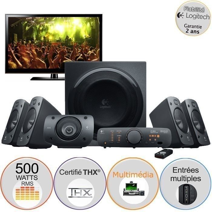 Altavoz para PC con cable - Logitech - Z906 - Negro