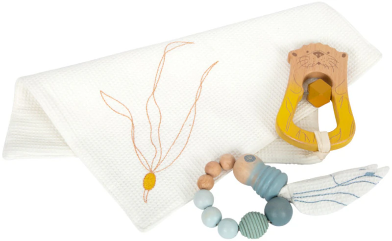 Conjunto de primeiros brinquedos para bebês com pezinho pequeno (2 m+)