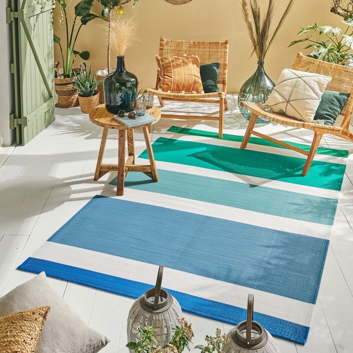 Alfombra de exterior - NAZAR RUGS - CAPRI - Reversible - Verde - 150x220 cm
