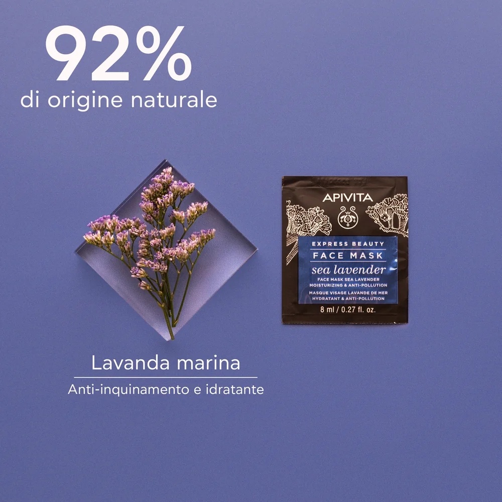 APIVITA Apivita Express Lavanda Marinha 2 x 8 ml máscara facial hidratante contra a poluição do ar
