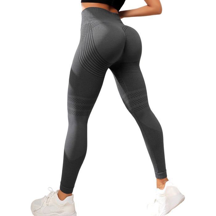 Naisten 3D-selluliittia ehkäisevät kompressioleggingit, hoikentavat korkeavyötäröiset push-up-jooga-fitness-housut, harmaa