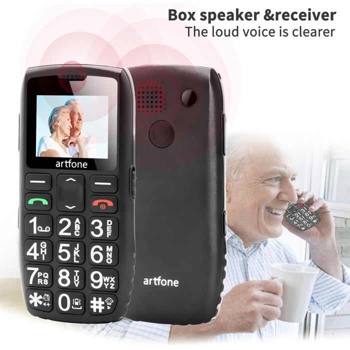 Teléfono móvil - Artfone - C1+ - 4G - Botón SOS - Botones grandes - USB-C