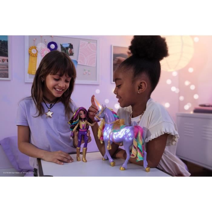 SPIN MASTER FUNCTIONAL UNICORN 28 CM WILDSTAR + 24 CM DOLL Unicorn Academy