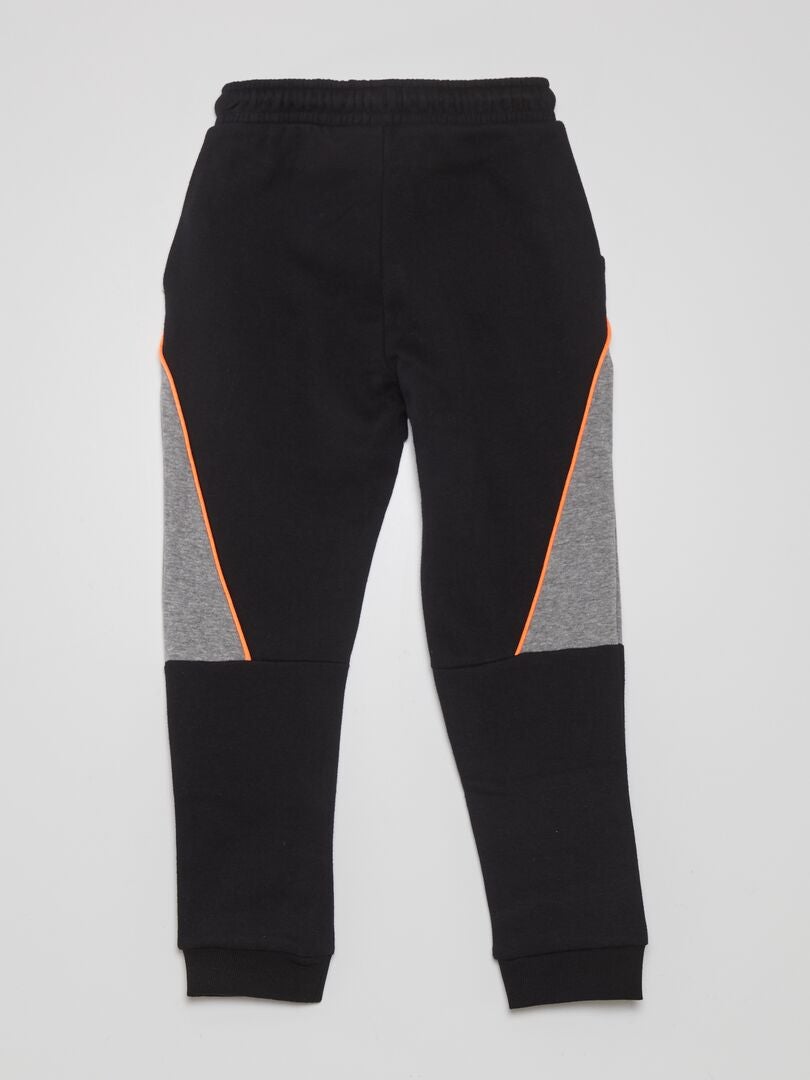 Tweekleurige joggingbroek - zwart