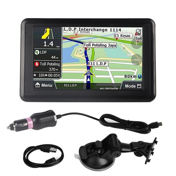Navegador GPS MXZZAND - Tela sensível ao toque de 5 polegadas - 8 GB - Sistema de navegação dupla