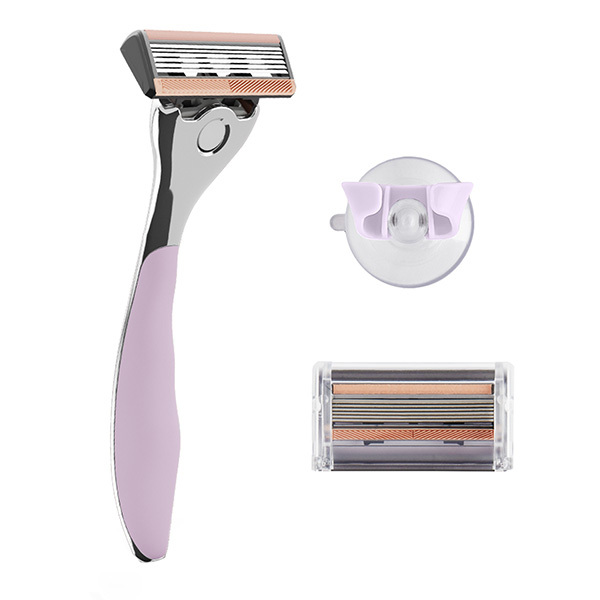 FFS Beauty Rasierer-Set – Premium-Blütengriff, 2 Klingen