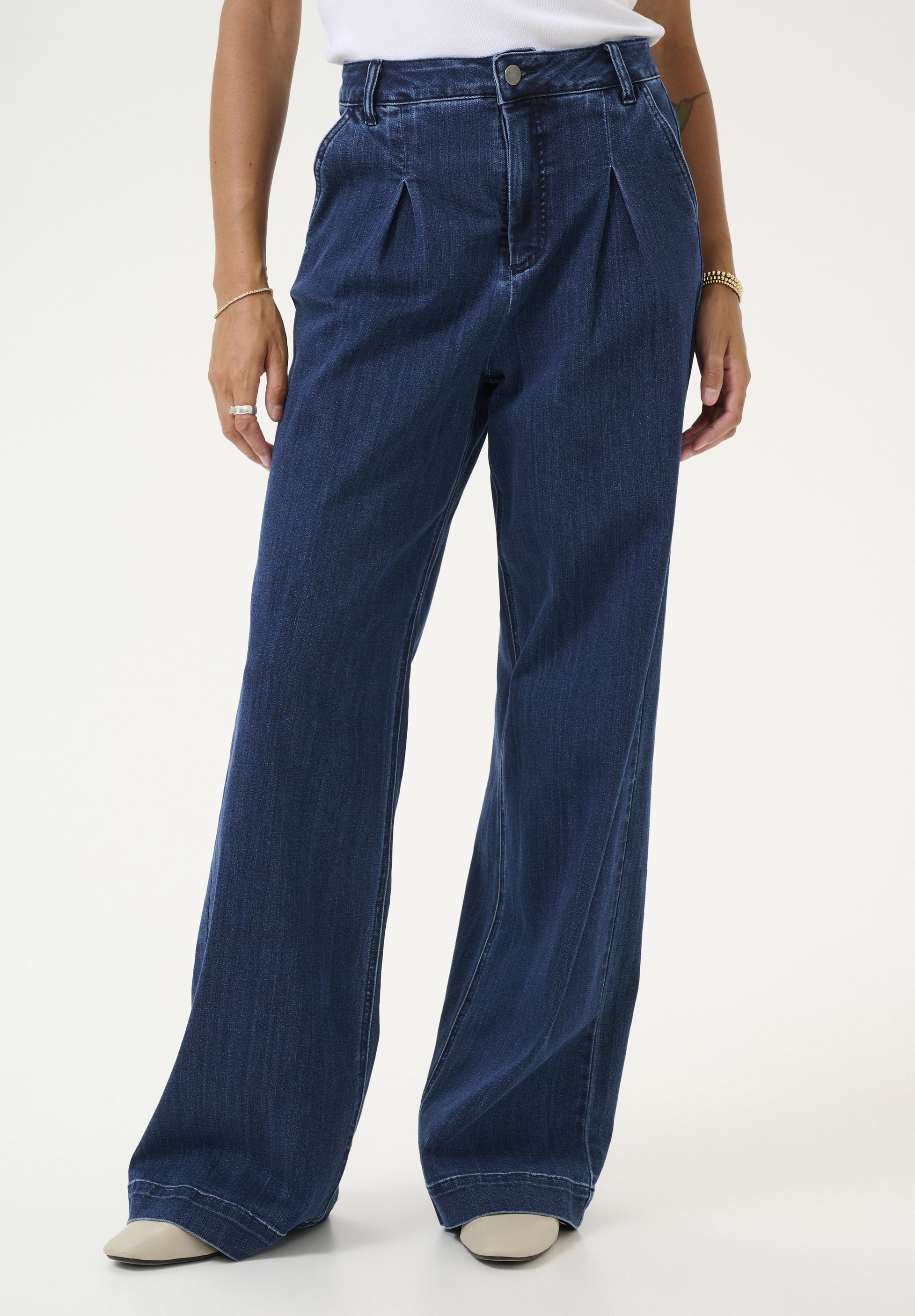 Kaffe flared jeans - donkerblauwe denim