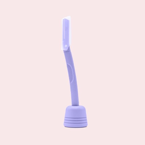 Sada na pleťovou péči FFS Beauty Dermaplaning + stojan (korálově fialová)