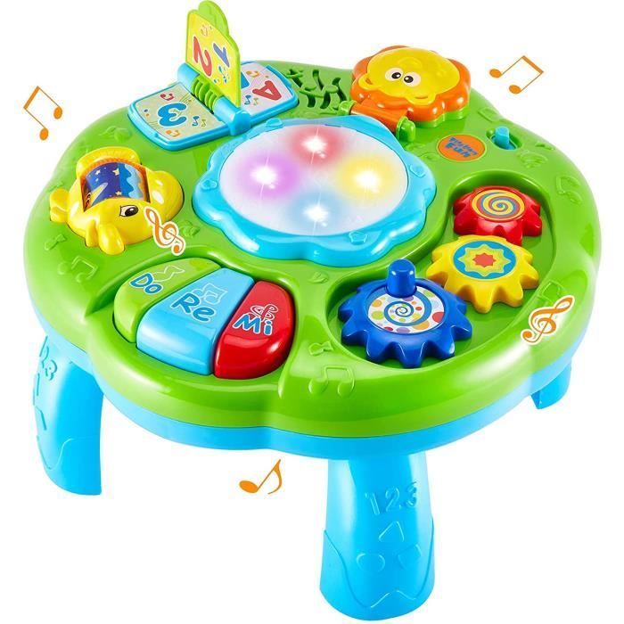 Jouet Musical - ZGEER - Table d'activité Tambour - 24 mois - Plastique Durable - Lumières
