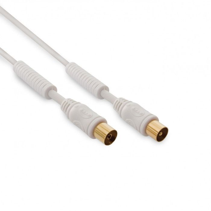 Câble TV coaxial - METRONIC - 1,5 m - Haute définition - Anti-parasites - Mâle-femelle