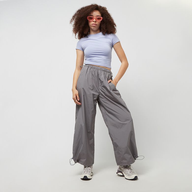 Pantaloni da paracadute in nylon a vita bassa