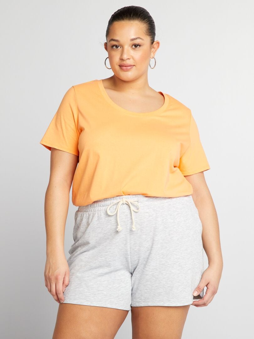 Bedrukt T-shirt - ORANJE