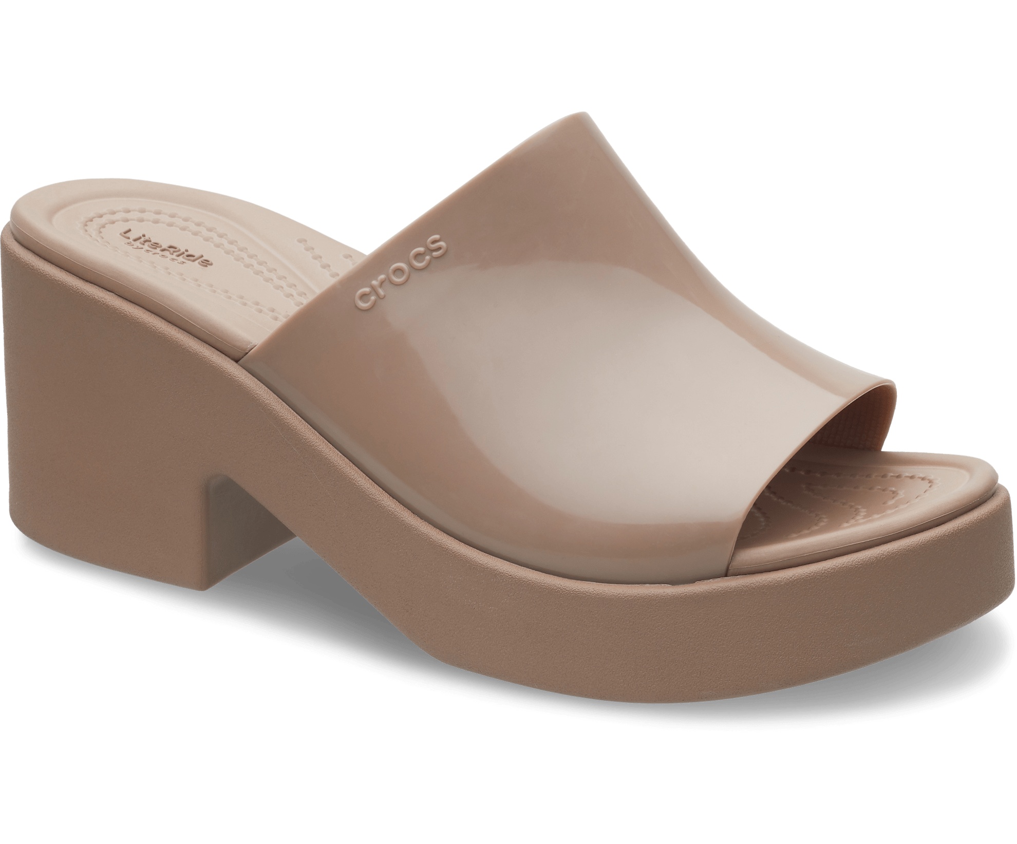 Brooklyn Slide High Shine Heel - Sandal