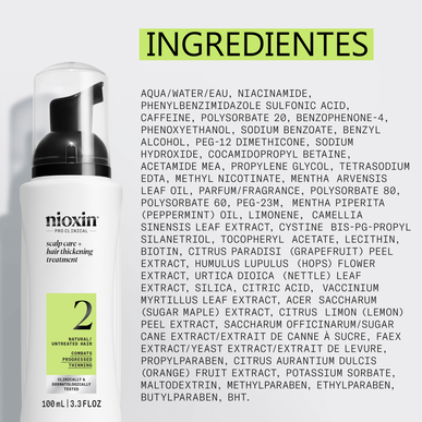 Nioxin Professionals Scalp Hair 2 Treatment Progressed Thinning Serum for naturlig og svakt hår 100 ml