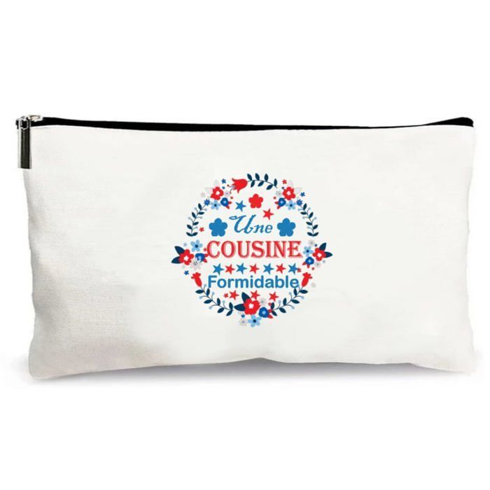 Beige pencil case, a wonderful handmade gift from a cousin, thank you school